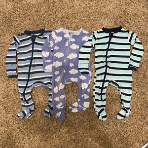 Set of 3 Zippy Jams 0-3 Month